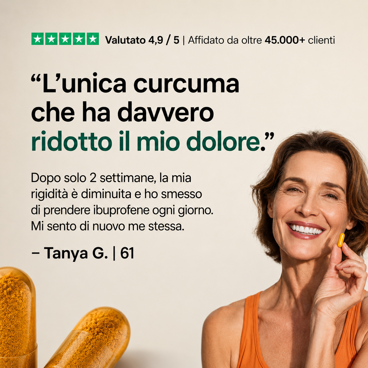 Capsule di Curcuma e Curcumina (1.000 mg)